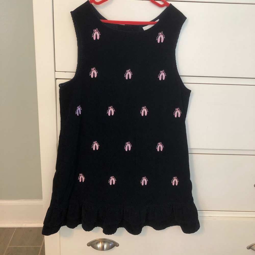 Girls Corduroy Ballet Slippers Dress